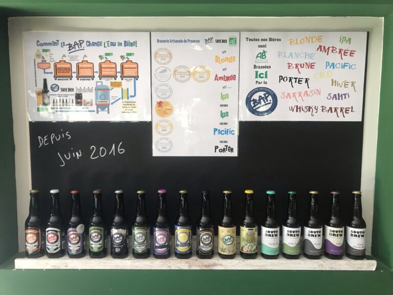Les bières de la BAP depuis 2016