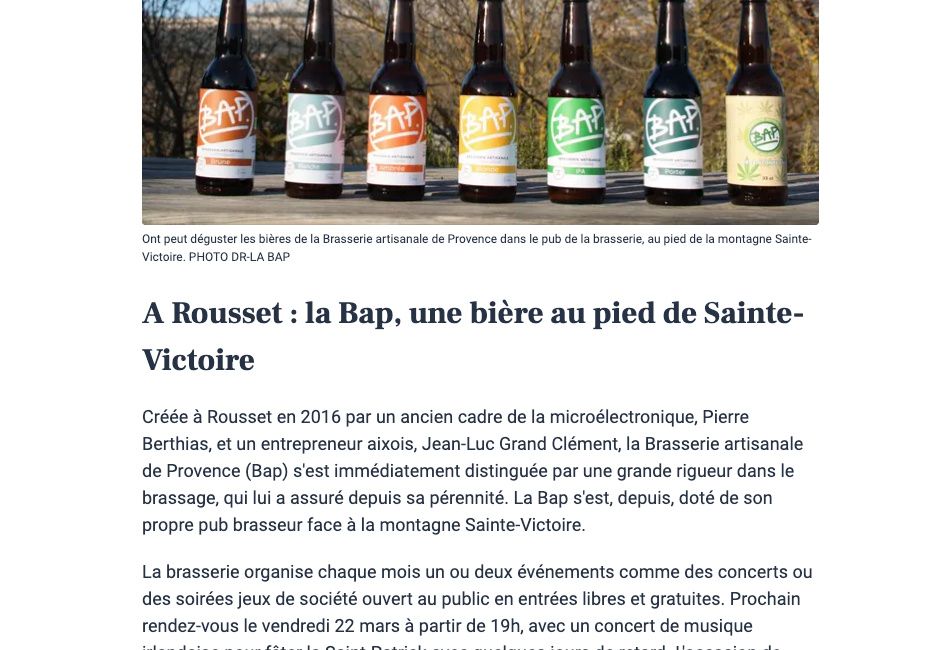 Brew Pub BAP dans La Provence
